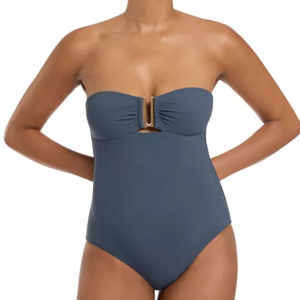 NWT Anthropologie JETS Bandeau One Piece in Navy - 12